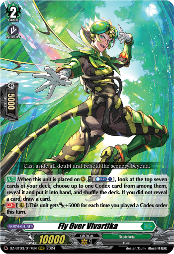 (017) Cardfight Vanguard Dimensional Transcendence Single: Fly Over Vivartika [D-Format] (V.1 - Triple Rare)  Triple Rare
