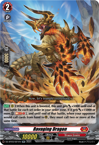 (021) Cardfight Vanguard Dimensional Transcendence Single: Ravaging Dragon [D-Format] (V.1 - Double Rare)  Double Rare