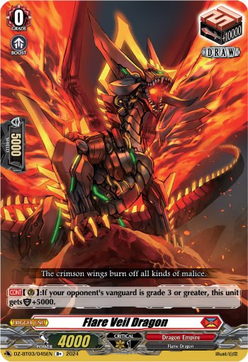 (045) Cardfight Vanguard Dimensional Transcendence Single: Flare Veil Dragon [D Format]  Rare