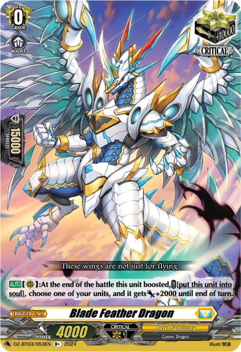 (053) Cardfight Vanguard Dimensional Transcendence Single: Blade Feather Dragon [D Format]  Rare
