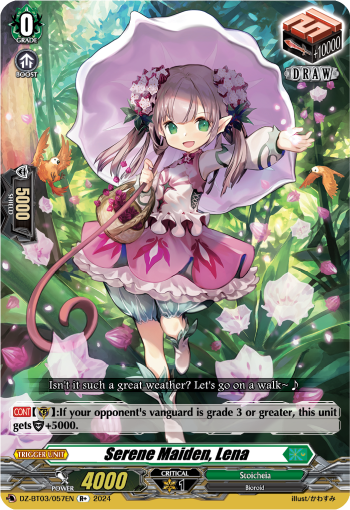 (057) Cardfight Vanguard Dimensional Transcendence Single: Serene Maiden, Lena [D Format]  Rare