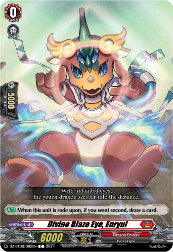 (092) Cardfight Vanguard Dimensional Transcendence Single: Divine Blaze Eye, Enryui [D-Format]  Common