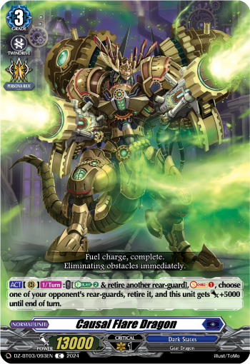 (093) Cardfight Vanguard Dimensional Transcendence Single: Causal Flare Dragon [D-Format]  Common