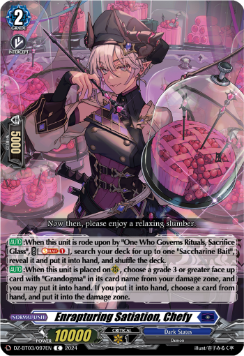 (097) Cardfight Vanguard Dimensional Transcendence Single: Enrapturing Satiation, Chefy [D-Format]  Common