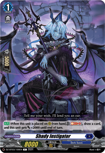 (100) Cardfight Vanguard Dimensional Transcendence Single: Shady Instigator [D-Format]  Common