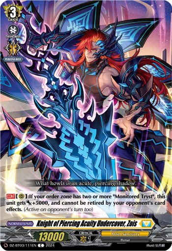 (111) Cardfight Vanguard Dimensional Transcendence Single: Knight of Piercing Acuity Undercover, Zois [D-Format]  Common