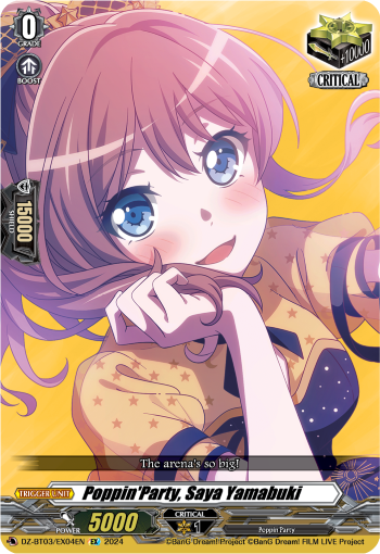 (EX04) Cardfight Vanguard Dimensional Transcendence Single: Poppin'Party, Saya Yamabuki [D-Format] (V.1 - Special EX)  Special EX