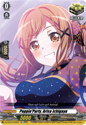 (EX05) Cardfight Vanguard Dimensional Transcendence Single: Poppin'Party, Arisa Ichigaya [D-Format] (V.1 - Special EX)  Special EX
