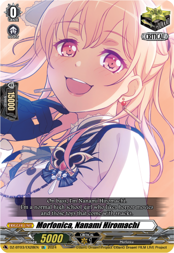 (EX28) Cardfight Vanguard Dimensional Transcendence Single: Morfonica, Nanami Hiromachi [D-Format] (V.1 - Special EX)  Special EX