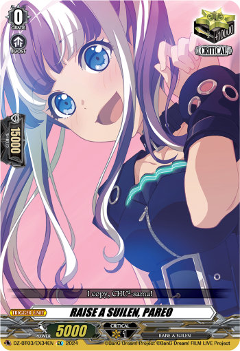 (EX34) Cardfight Vanguard Dimensional Transcendence Single: RAISE A SUILEN, PAREO [D-Format] (V.1 - Special EX)  Special EX