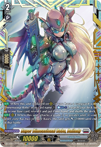 (FFR12) Cardfight Vanguard Dimensional Transcendence Single: Super Dimensional Robo, Dailady [D-Format] (V.2 - Double Frame Rare)  Double Frame Rare