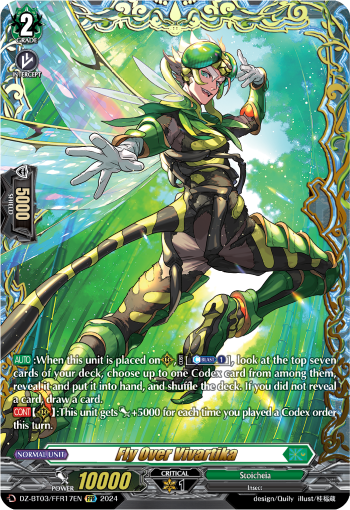 (FFR17) Cardfight Vanguard Dimensional Transcendence Single: Fly Over Vivartika [D-Format] (V.2 - Double Frame Rare)  Double Frame Rare