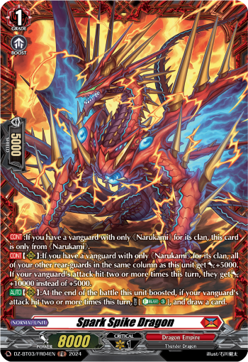 (FR04) Cardfight Vanguard Dimensional Transcendence Single: Spark Spike Dragon [D-Format] (V.2 - Frame Rare)  Frame Rare