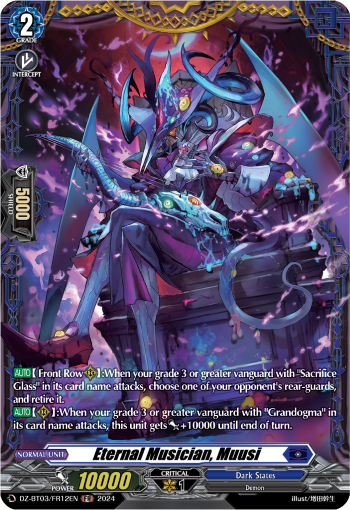 (FR12) Cardfight Vanguard Dimensional Transcendence Single: Eternal Musician, Muusi [D-Format] (V.2 - Frame Rare)  Frame Rare