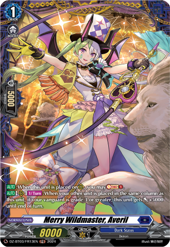 (FR13) Cardfight Vanguard Dimensional Transcendence Single: Merry Wildmaster, Averil [D-Format] (V.2 - Frame Rare)  Frame Rare