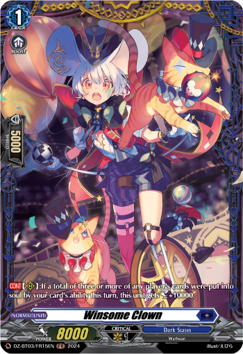 (FR15) Cardfight Vanguard Dimensional Transcendence Single: Winsome Clown [D-Format] (V.2 - Frame Rare)  Frame Rare