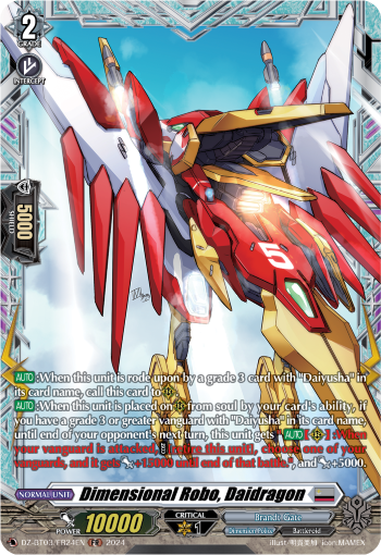 (FR24) Cardfight Vanguard Dimensional Transcendence Single: Dimensional Robo, Daidragon [D-Format] (V.2 - Frame Rare)  Frame Rare
