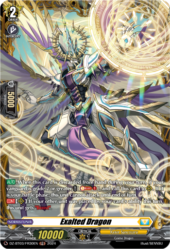 (FR30) Cardfight Vanguard Dimensional Transcendence Single: Exalted Dragon [D-Format] (V.2 - Frame Rare)  Frame Rare