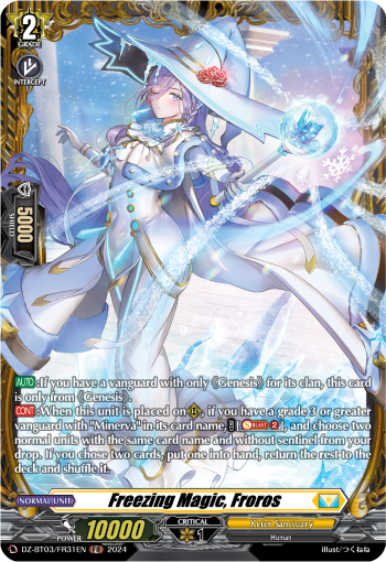 (FR31) Cardfight Vanguard Dimensional Transcendence Single: Freezing Magic, Froros [D-Format] (V.2 - Frame Rare)  Frame Rare