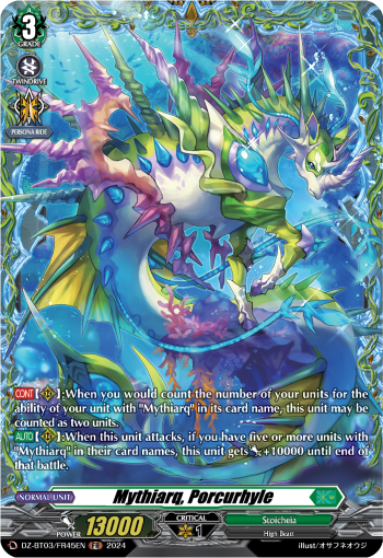 (FR45) Cardfight Vanguard Dimensional Transcendence Single: Mythiarq, Porcurhyle [D-Format] (V.2 - Frame Rare)  Frame Rare