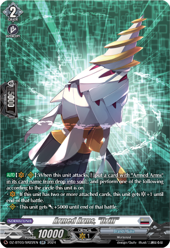 (SR22) Cardfight Vanguard Dimensional Transcendence Single: Armed Arms, Drill [D-Format] (V.3 - Silver Rare)  Silver Rare