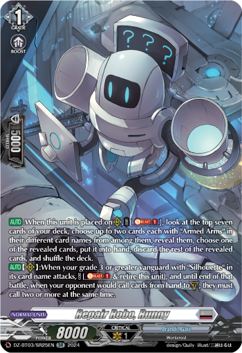 (SR25) Cardfight Vanguard Dimensional Transcendence Single: Repair Robo, Runny [D-Format] (V.3 - Silver Rare)  Silver Rare