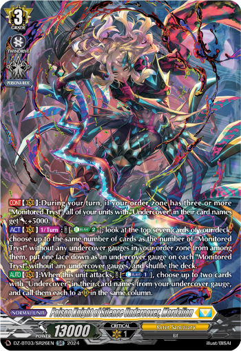 (SR26) Cardfight Vanguard Dimensional Transcendence Single: Poison Knight of Silence Undercover, Mordalion [D-Format] (V.4 - Silver Rare)  Silver Rare