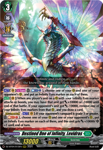 (013) Cardfight Vanguard Destined Showdown Single: Destined One of Infinity, Levidras [D-Format] (V.1 - Triple Rare)  Triple Rare