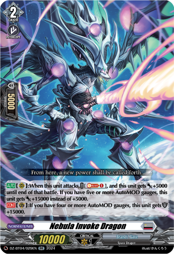 (029) Cardfight Vanguard Destined Showdown Single: Nebula Invoke Dragon [D-Format] (V.1 - Double Rare)  Double Rare