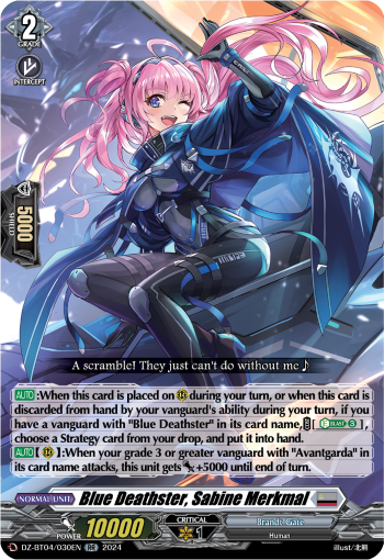 (030) Cardfight Vanguard Destined Showdown Single: Blue Deathster, Sabine Merkmal [D-Format] (V.1 - Double Rare)  Double Rare