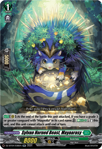(036) Cardfight Vanguard Destined Showdown Single: Sylvan Horned Beast, Mayaarasy [D-Format] (V.1 - Double Rare)  Double Rare