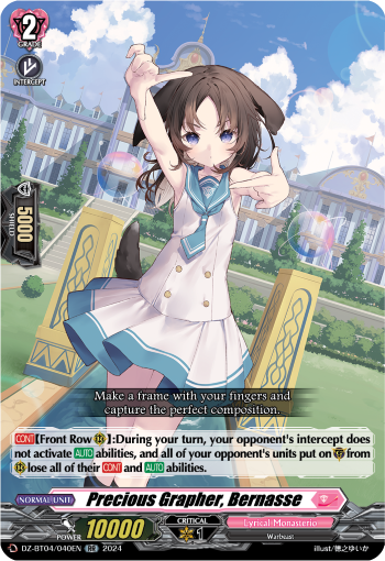 (040) Cardfight Vanguard Destined Showdown Single: Precious Grapher, Bernasse [D-Format] (V.1 - Double Rare)  Double Rare