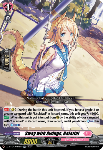 (041) Cardfight Vanguard Destined Showdown Single: Sway with Swings, Balatial [D-Format] (V.1 - Double Rare)  Double Rare
