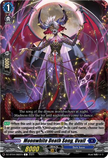 (082) Cardfight Vanguard Destined Showdown Single: Moonwhite Death Song, Uvall [D-Format]  Common