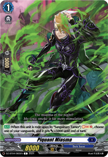 (083) Cardfight Vanguard Destined Showdown Single: Piquant Miasma [D-Format]  Common