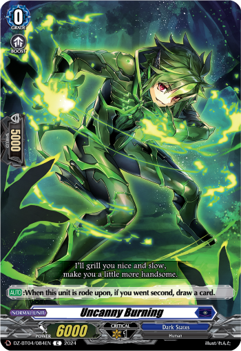 (084) Cardfight Vanguard Destined Showdown Single: Uncanny Burning [D Format]  Common