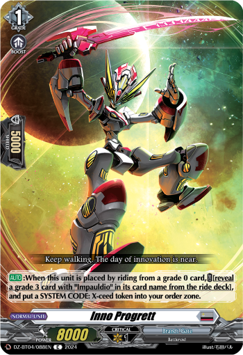 (088) Cardfight Vanguard Destined Showdown Single: Inno Progrett [D-Format]  Common