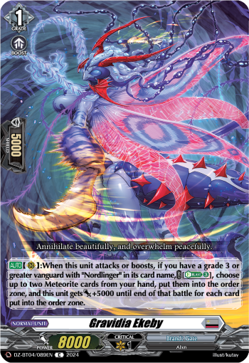 (089) Cardfight Vanguard Destined Showdown Single: Gravidia Ekeby [D-Format]  Common