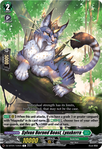 (104) Cardfight Vanguard Destined Showdown Single: Sylvan Horned Beast, Lynxkerra [D-Format]  Common