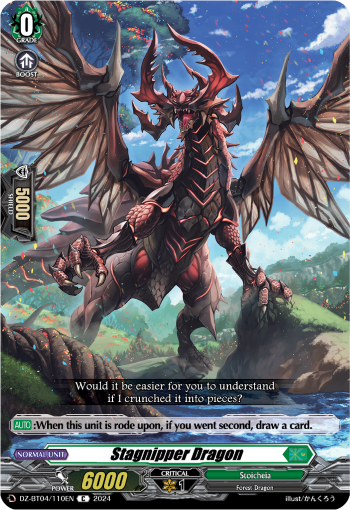 (110) Cardfight Vanguard Destined Showdown Single: Stagnipper Dragon [D-Format]  Common