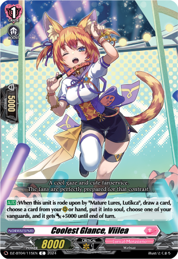 (115) Cardfight Vanguard Destined Showdown Single: Coolest Glance, Viilea [D-Format]  Common