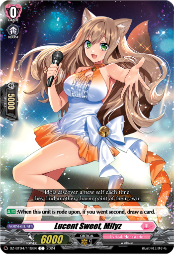 (119) Cardfight Vanguard Destined Showdown Single: Lucent Sweet, Milyz [D-Format]  Common