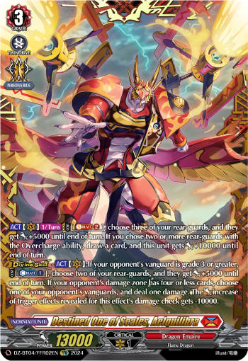 (FFR02) Cardfight Vanguard Destined Showdown Single: Destined One of Scales, Aelquilibra [D-Format] (V.2 - Double Frame Rare)  Double Frame Rare