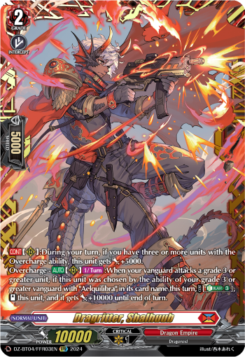 (FFR03) Cardfight Vanguard Destined Showdown Single: Dragritter, Shalhuub [D-Format] (V.2 - Double Frame Rare)  Double Frame Rare