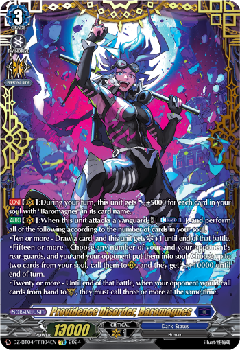 (FFR04) Cardfight Vanguard Destined Showdown Single: Providence Disorder, Baromagnes [D-Format] (V.2 - Double Frame Rare)  Double Frame Rare