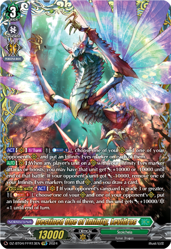 (FFR13) Cardfight Vanguard Destined Showdown Single: Destined One of Infinity, Levidras [D-Format] (V.3 - Double Frame Rare)  Double Frame Rare