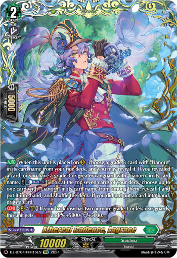 (FFR15) Cardfight Vanguard Destined Showdown Single: Ethereal Cadence, Lagrace [D-Format] (V.2 - Double Frame Rare)  Double Frame Rare