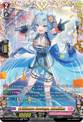 (FFR17) Cardfight Vanguard Destined Showdown Single: Brilliance Restage, Albellina [D-Format] (V.2 - Double Frame Rare)  Double Frame Rare