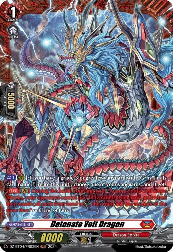 (FR03) Cardfight Vanguard Destined Showdown Single: Detonate Volt Dragon [D-Format] (V.2 - Frame Rare)  Frame Rare