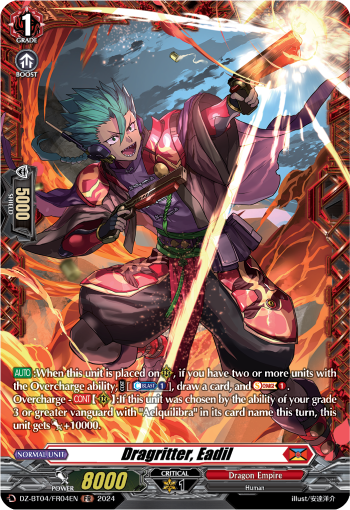 (FR04) Cardfight Vanguard Destined Showdown Single: Dragritter, Eadil [D-Format] (V.2 - Frame Rare)  Frame Rare